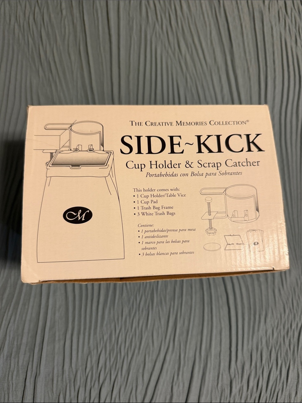 Creative Memories Side-Kick Cup Holder & Scrap Catcher - Beige/Cream